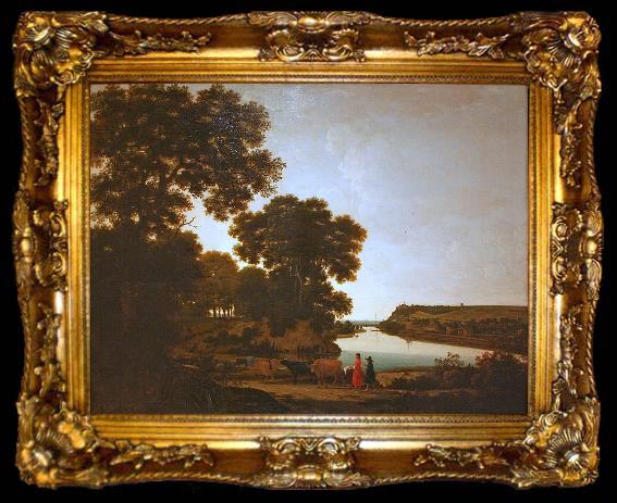 framed  Joris van der Haagen View on the River Meuse, ta009-2